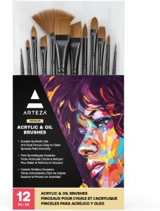Arteza Paint by Numbers Brush Set
