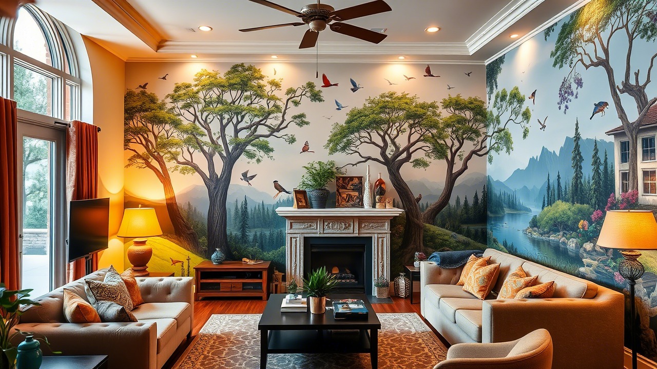 6 Wall Painting vs. Wall Murals – Which Is Better for Creative Expression?