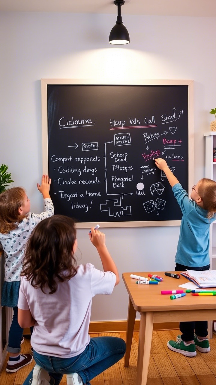 Chalkboard or Whiteboard Walls Functional Fun for All Ages