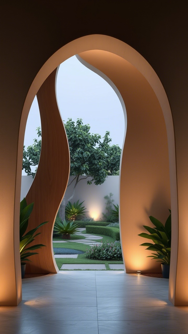 Elegant Arches & Organic Shapes Softening Lines, Framing Views