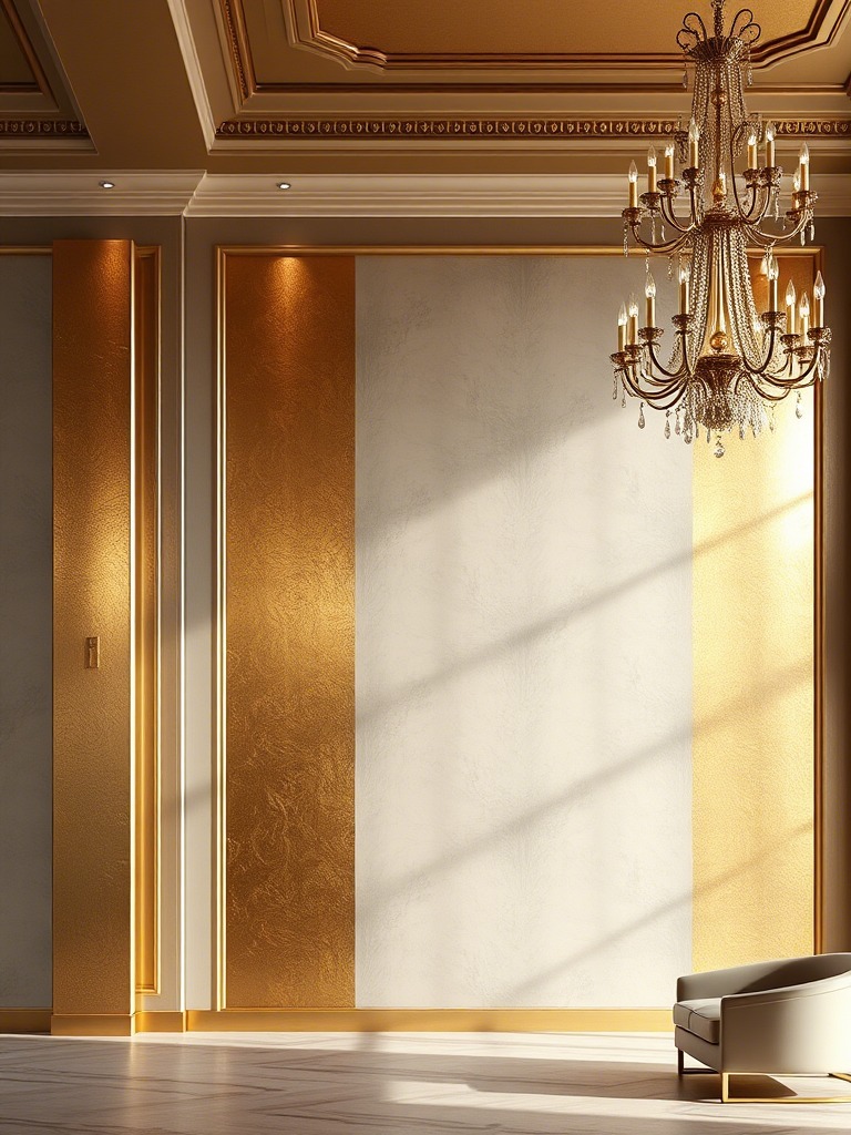 Elegant Metallic Wall Finishes or Accents