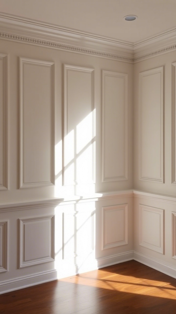 Faux Wainscoting or Panel Moulding Effect Classic Charm with Paint