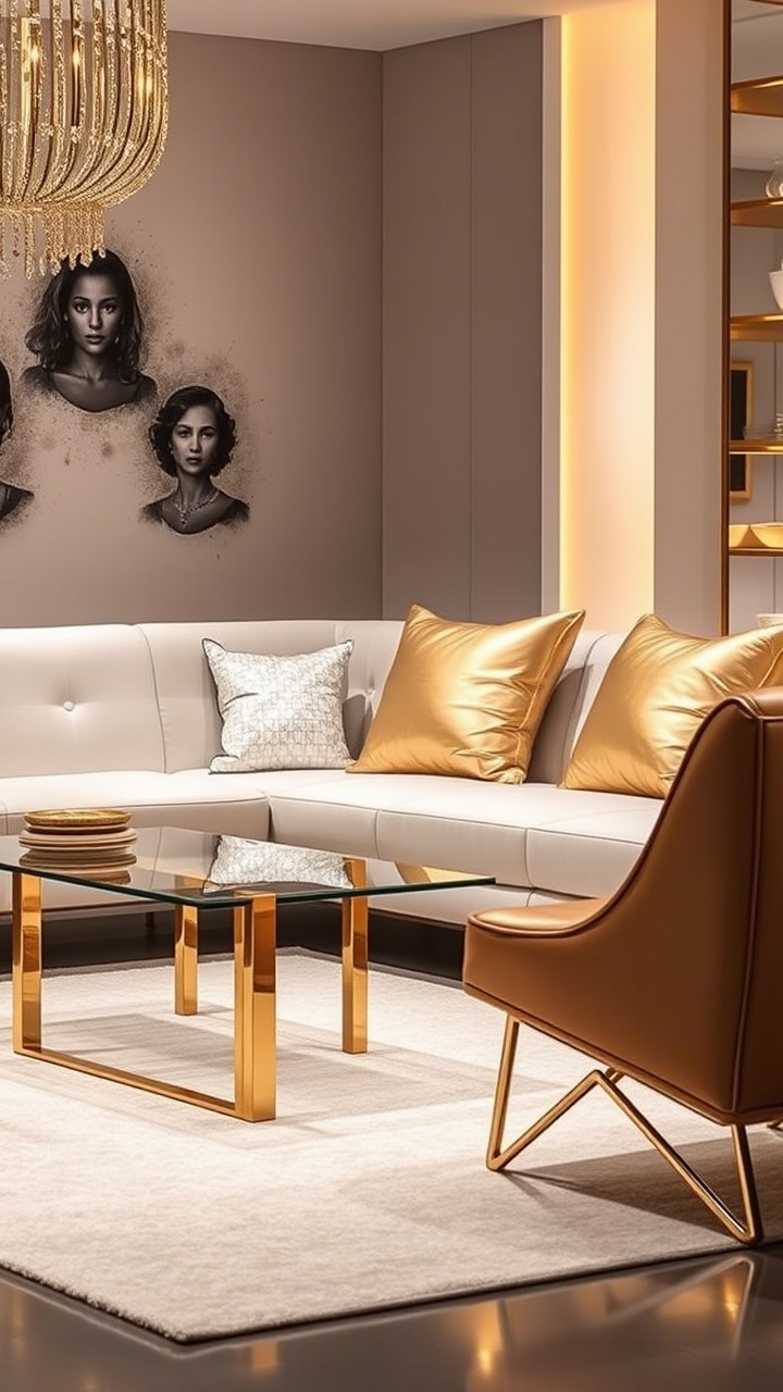 Glimmering Metallic Accents A Touch of Unexpected Glamour