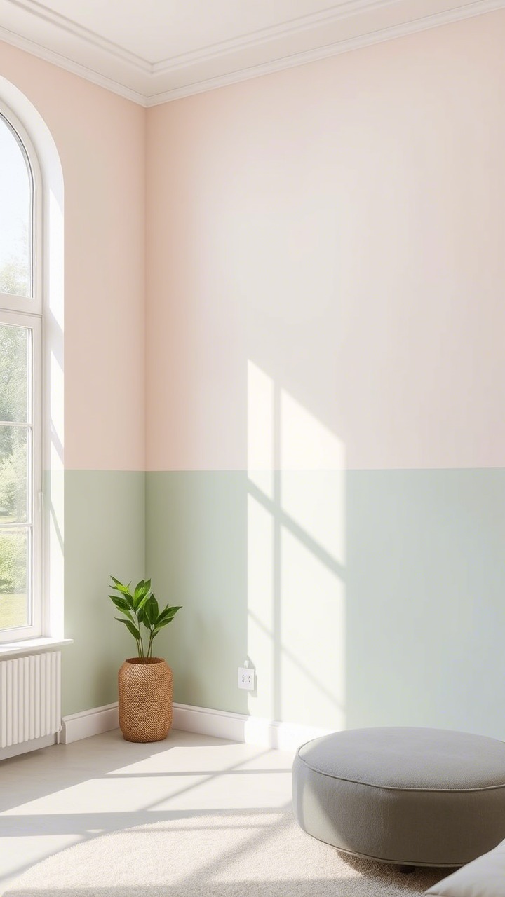 Half-Painted Walls (Two-Tone) Grounded Serenity