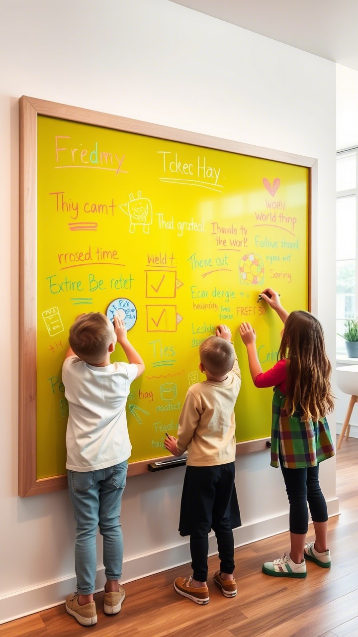 Interactive Chalkboard or Whiteboard Walls Functional Creativity