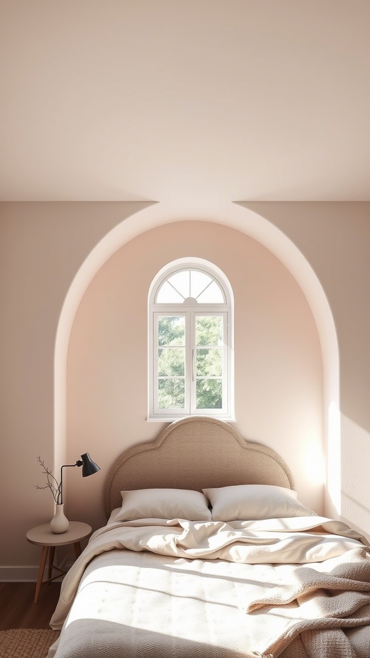 Painted Arch or Organic Headboard Framing Your Slumber