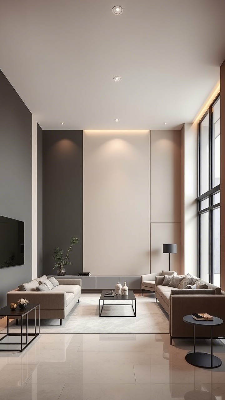 Sophisticated Two-Tone Walls Modern Elegance