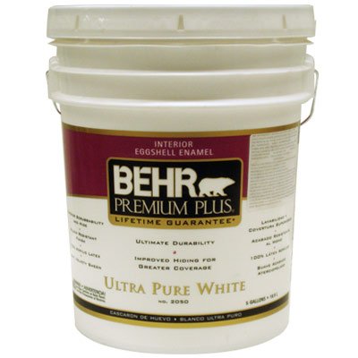 5 gal. Ultra Pure White Eggshell Enamel Low Odor Interior Paint & Primer