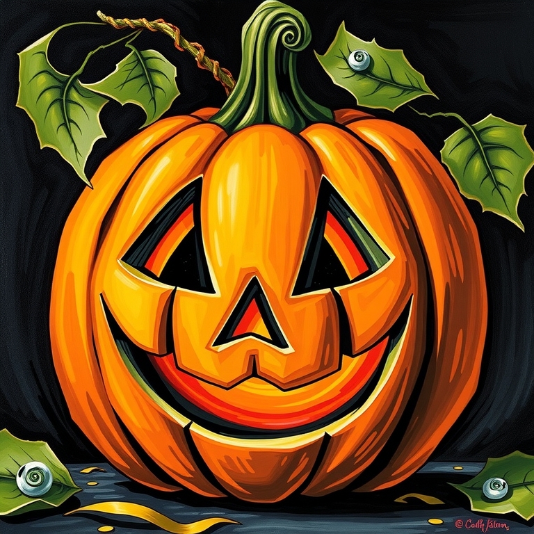 Classic Jack-o'-Lantern with a Twist