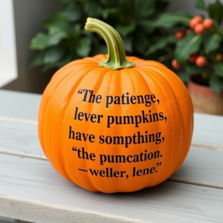 Pumpkin with Quotes