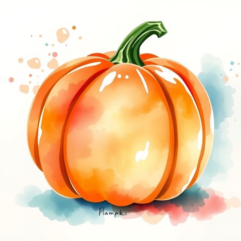 Watercolor Pumpkin